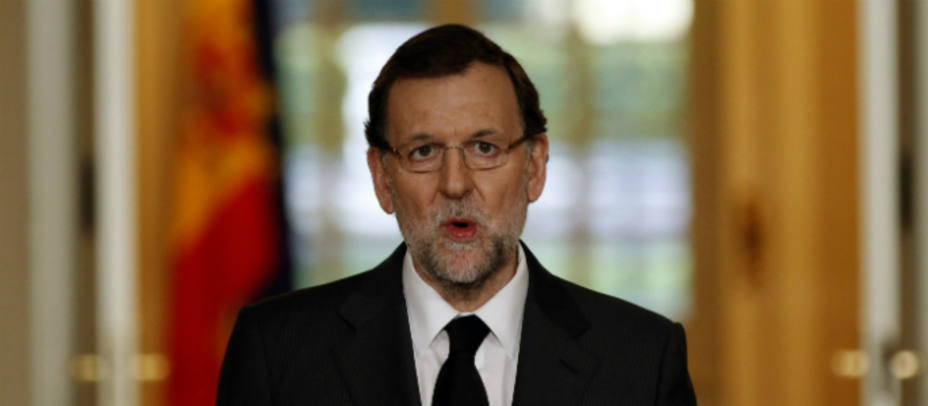 Mariano Rajoy / Mariano Rajoy durante la comparecencia en Moncloa. REUTERS