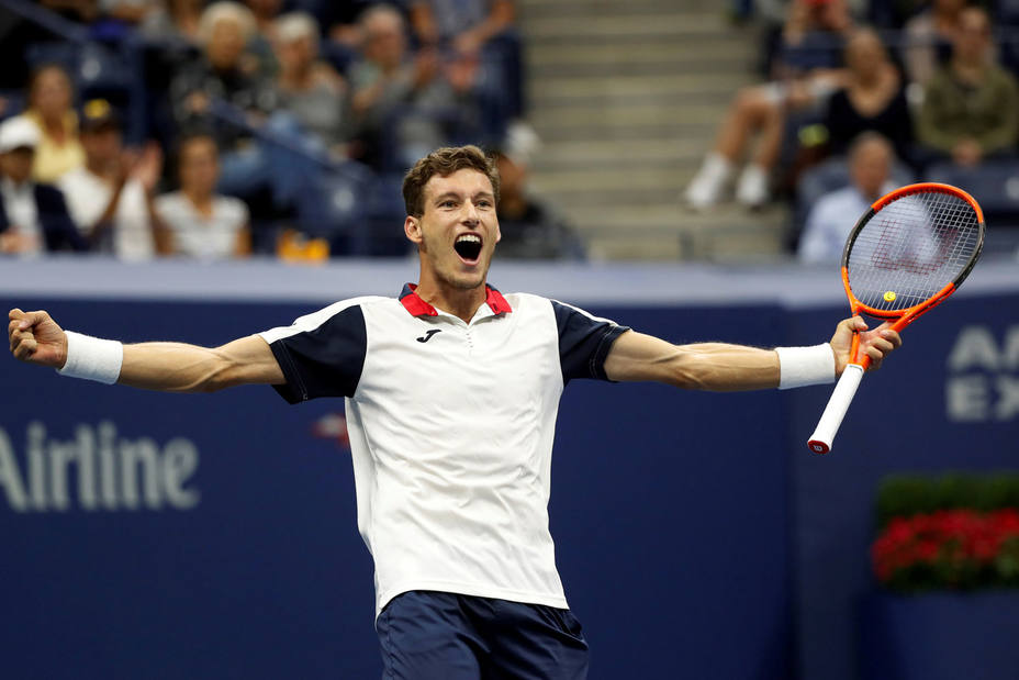 Pablo Carreño celebra una victoria en el US Open (Reuters)