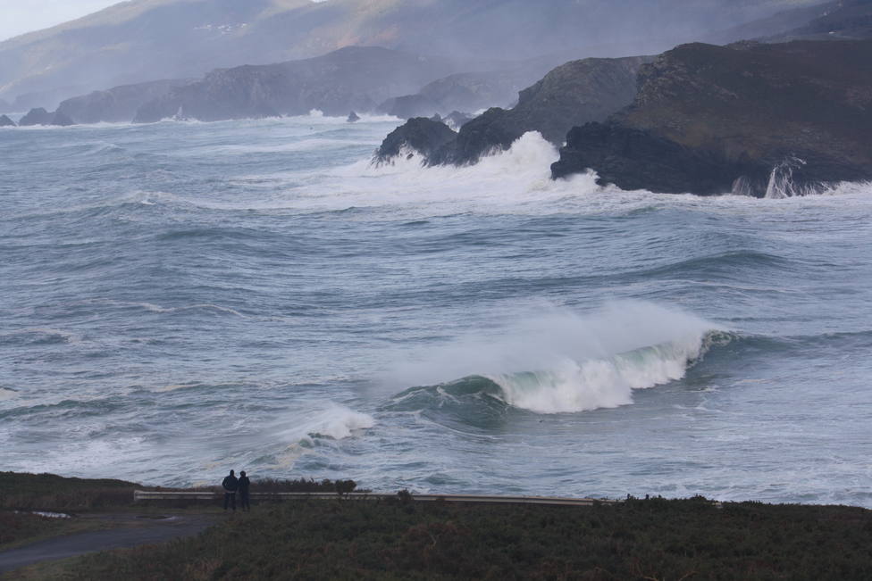 Foto de archivo de un temporal en la zona de costa de Pantín, en Valdoviño