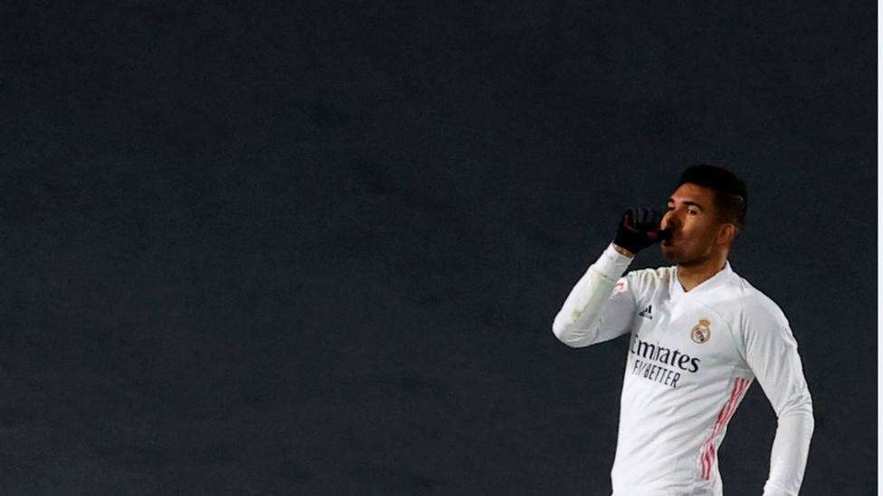 Casemiro celebra un gol con el Real Madrid. EFE