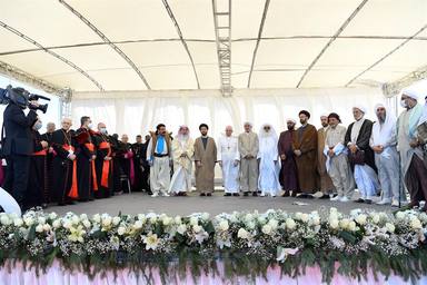 Foto histórica del Papa Francisco junto a los líderes religiosos en Ur