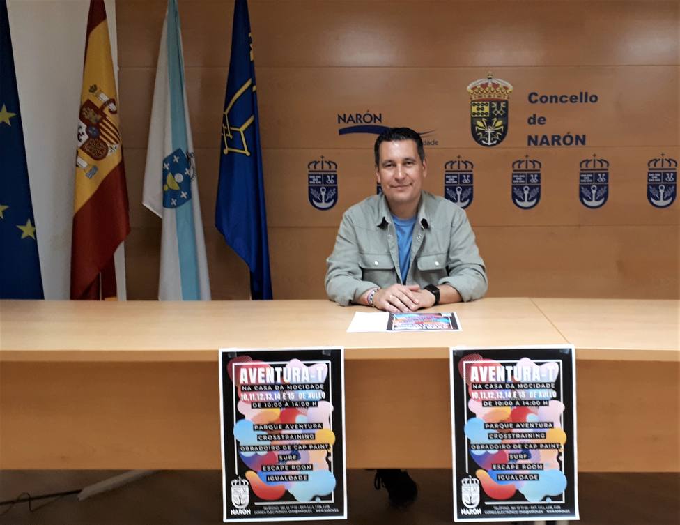 El concejal en funciones de Juventud, Pablo Mauriz, presentó la iniciativa. FOTO: concello de Narón
