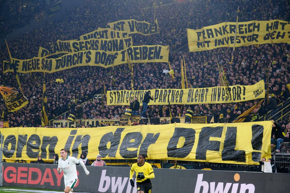 Imagen de la grada del Borussia Dortmund