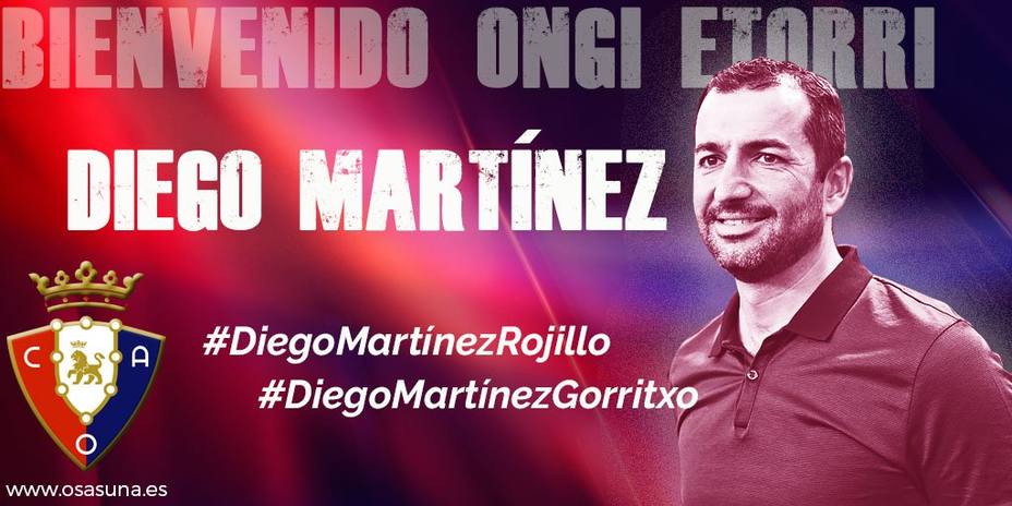 Diego Martínez, nuevo entrenador de Osasuna