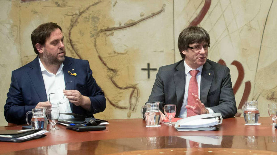 Oriol Junqueras y Carles Puigdemont en imagen de archivo