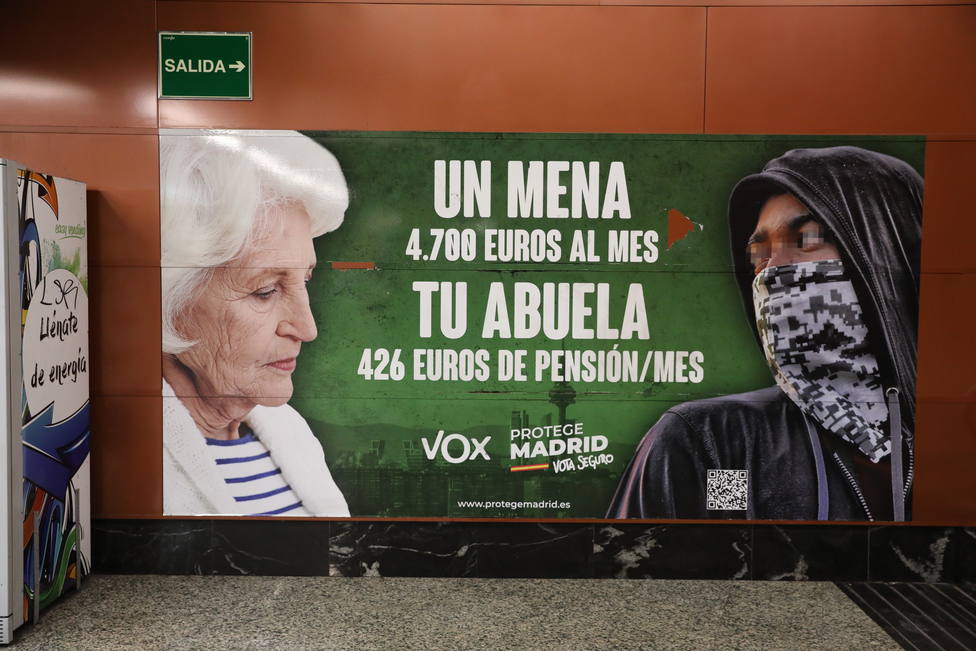 La Audiencia de Madrid refrenda el cartel de Vox contra los menas al afectar a un evidente problema social y