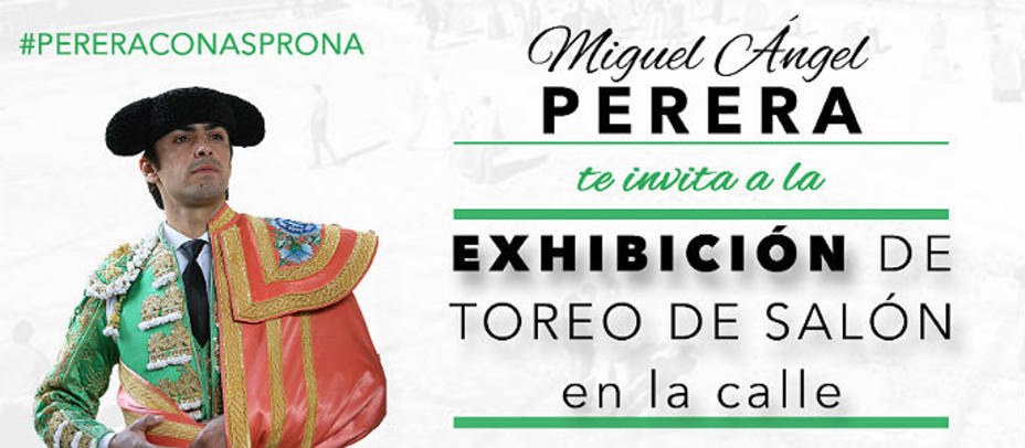 Miguel Ángel Perera promocionará este viernes la Tauromaquia en las calles de Albacete