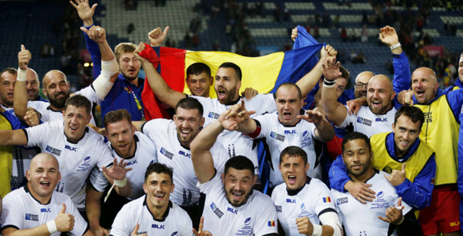 Primera victoria de Rumanía en el Mundial de Rugby. REUTERS