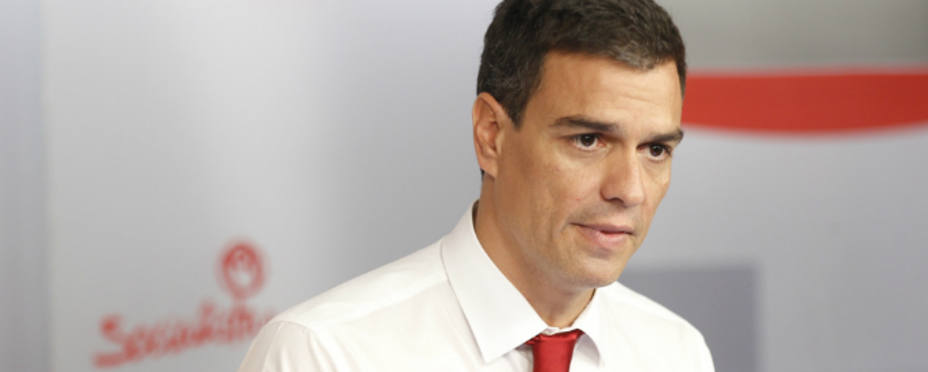 Pedro Sánchez tras la reunión de la Ejecutiva de los socialistas. PSOE
