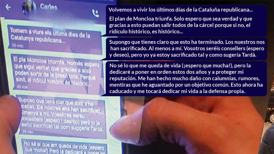 Los mensajes de Puigdemont a Comín: Esto se ha terminado