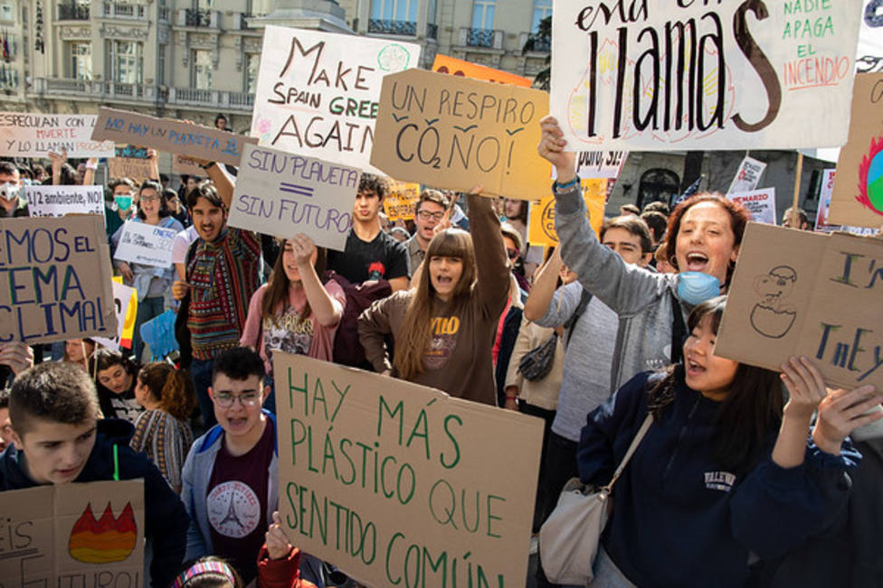 La huelga estudiantil para frenar el cambio climático llega a España