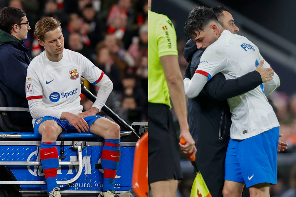 El Barcelona confirma las lesiones de De Jong y Pedri