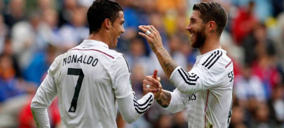 Sergio Ramos, junto a Cristiano Ronaldo. REUTERS