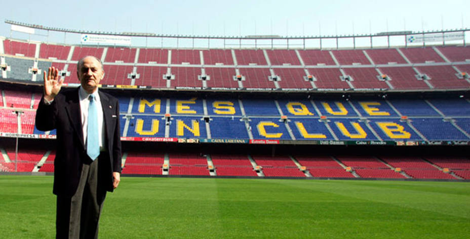 Gustavo Biosca en el Camp Nou. Foto: FCB.