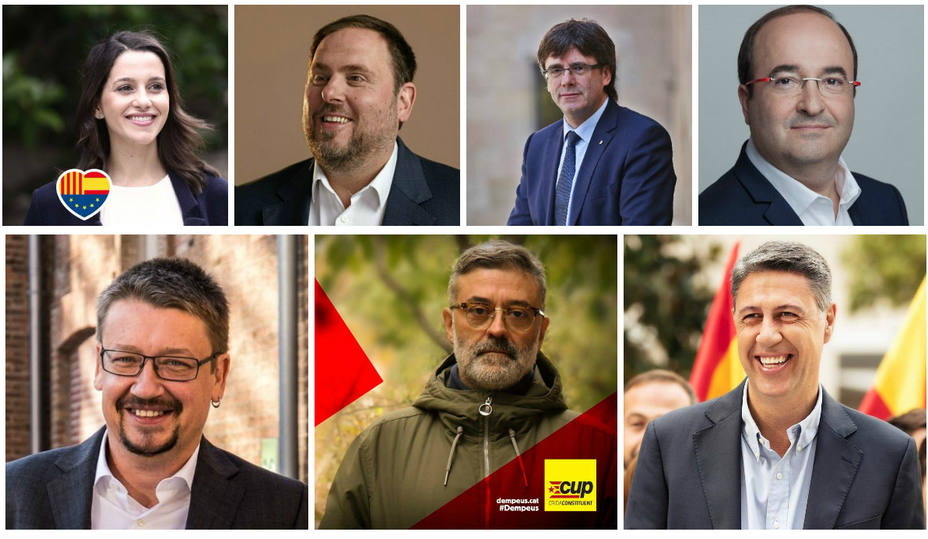 Los candidatos a las elecciones catalanas del 21-D