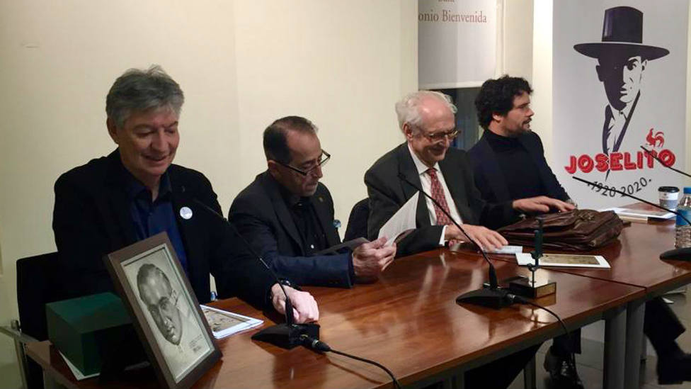 Intervinientes en la pimera conferencia celebrada en Las Ventas sobre Joselito El Gallo