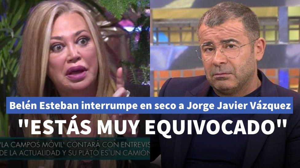 Belén Esteban interrumpe en seco a Jorge Javier Vázquez para lanzarle un dardo: Estás muy equivocado