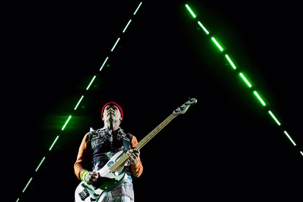 Red Hot Chili Peppers perform at Giza Pyramids
