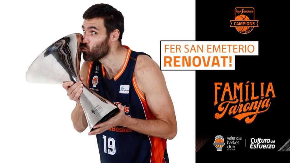 San Emeterio seguirá en el Valencia Basket hasta 2019