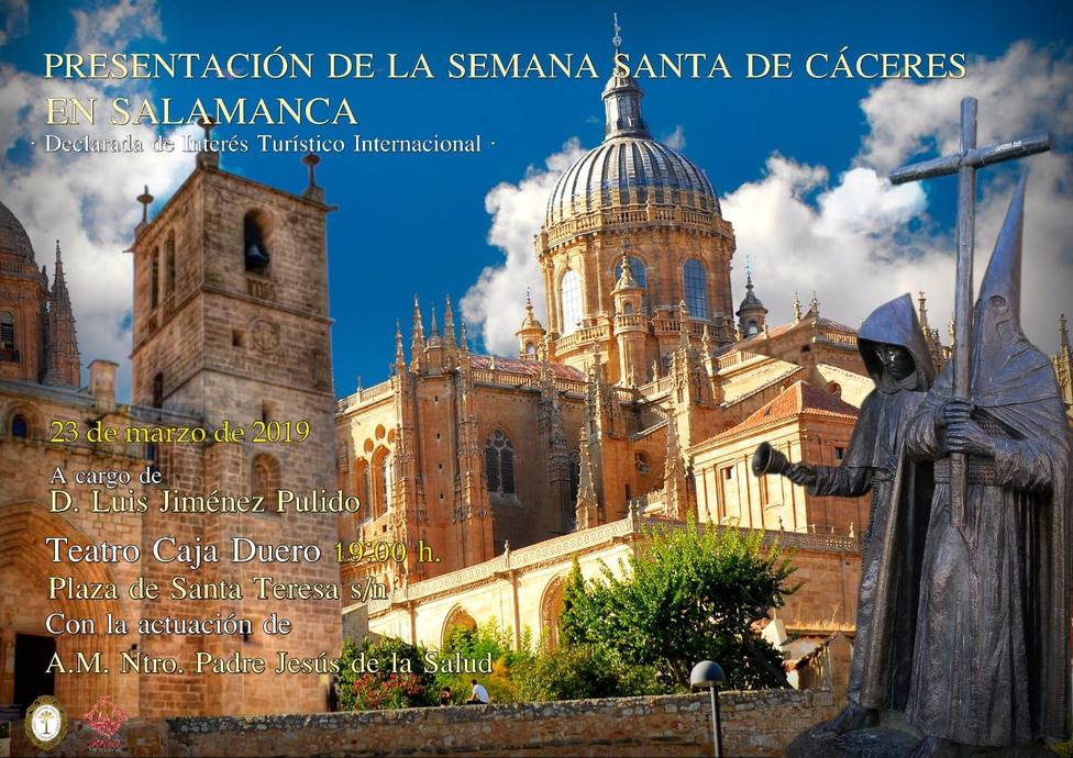 Cartel presentación Semana Santa de Cáceres en Salamanca