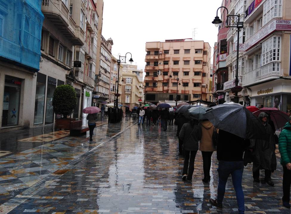 La lluvia provoca pérdidas de un 40% en la hostelería de Cartagena