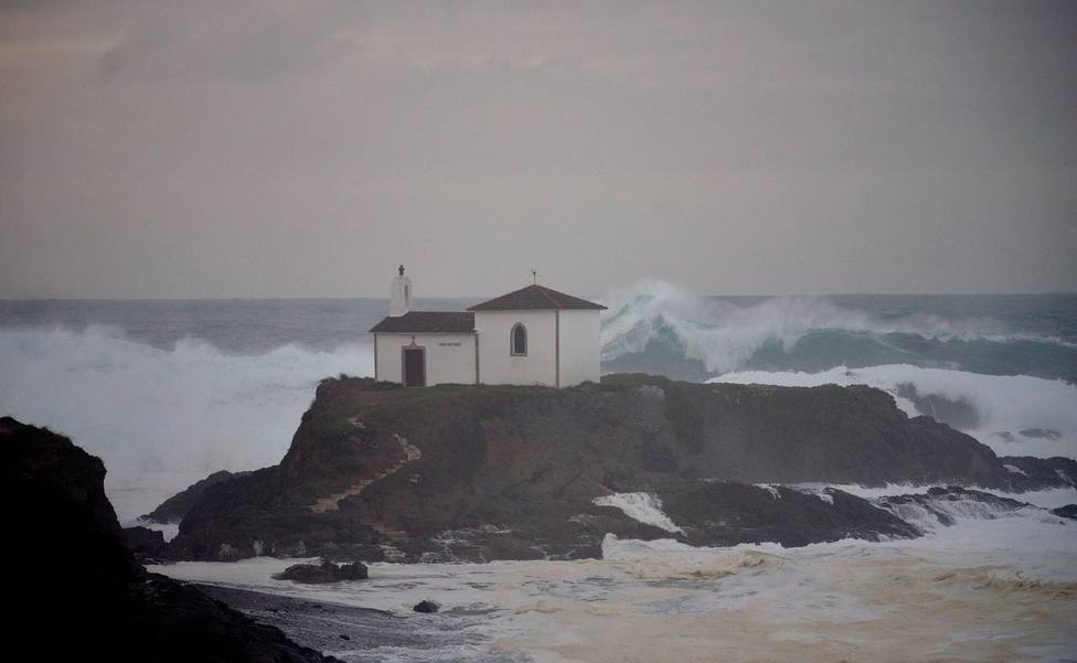 Foto de archivo de un temporal en la costa de Meirás, Valdoviño - FOTO: Alejandro Martínez