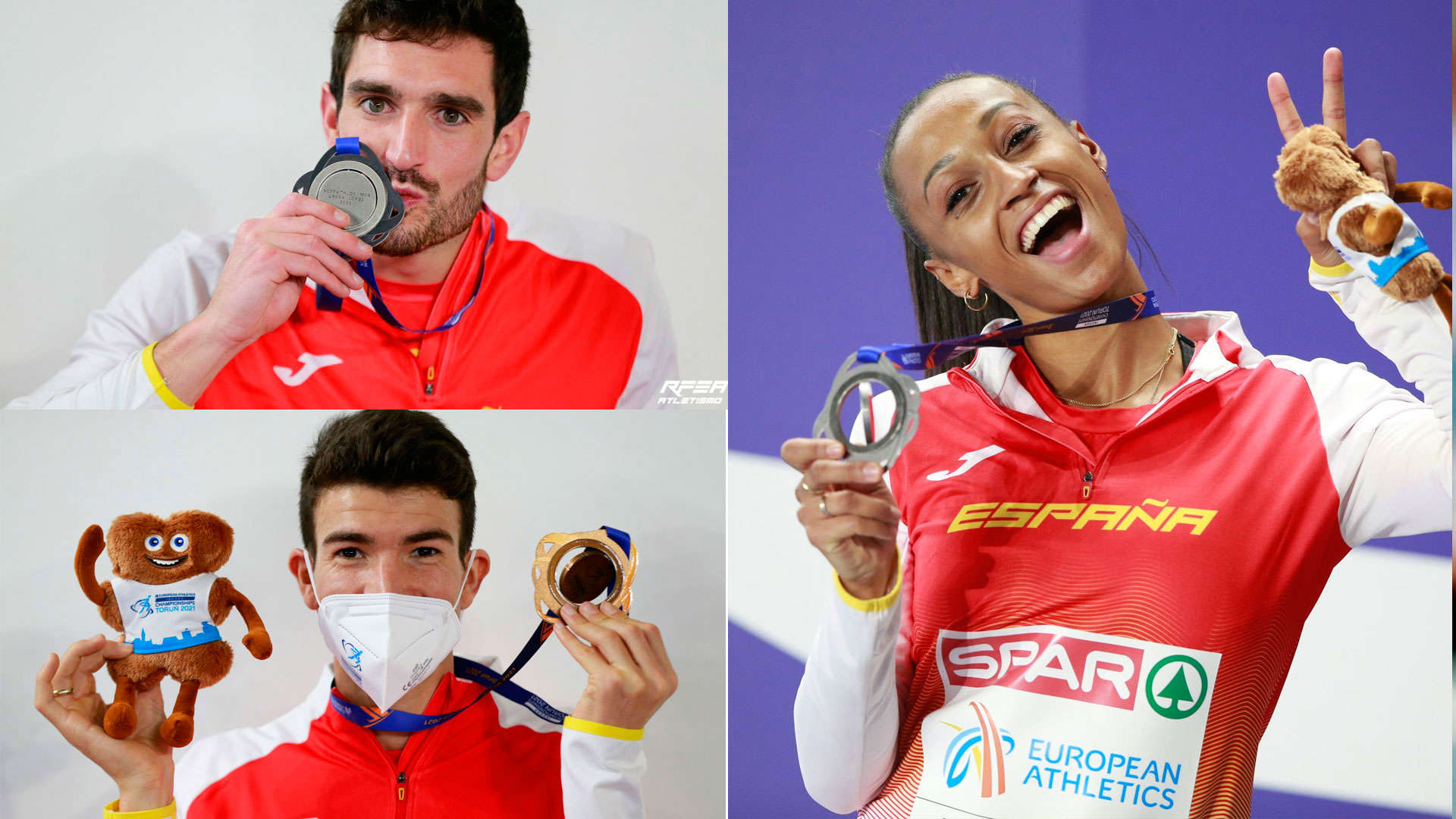 Jorge Ureña, Adel Mechaal y Ana Peleteiro, medallistas en el Europeo Indoor 2021 de atletismo