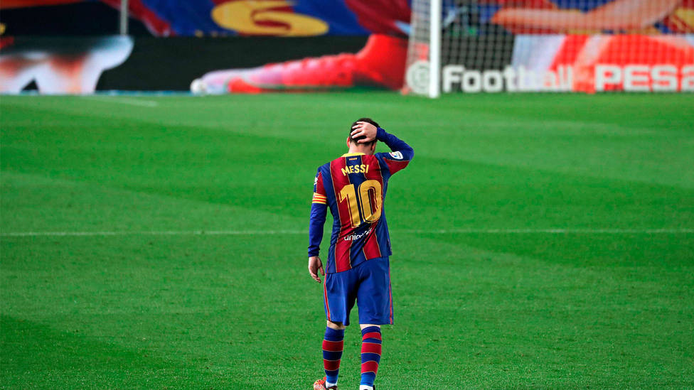 Leo Messi, en un partido de LaLiga Santander, con el FC Barcelona. CORDONPRESS