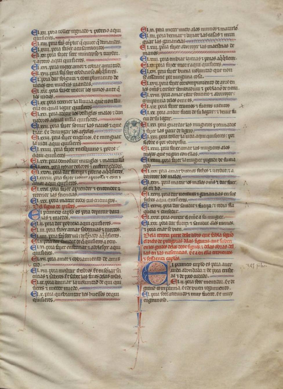 Libro de las formas e de las imágenes Autoría: Alfonso X, Rey de Castilla (1221-1284) Fecha: 1276-1279