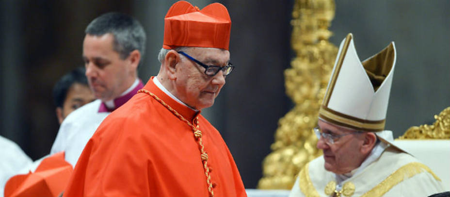 El Cardenal Fernando Sebastián con el Papa Francisco. Foto. Ecclesia Digital