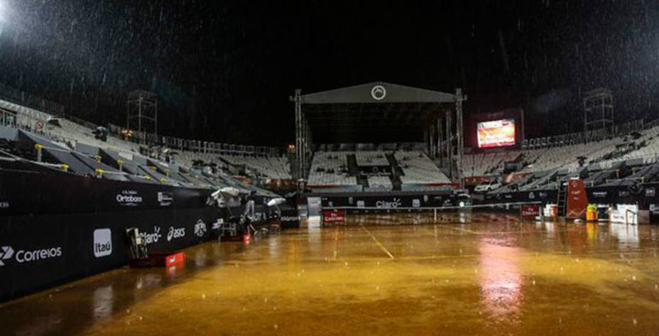 La lluvia obligó a suspender parte de la jornada en Río de Janeiro. @ElUniversal.