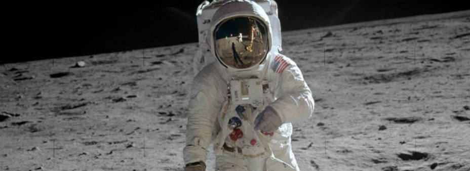 El astronauta Buzz Aldrin fotografiado por Neil Amstrong