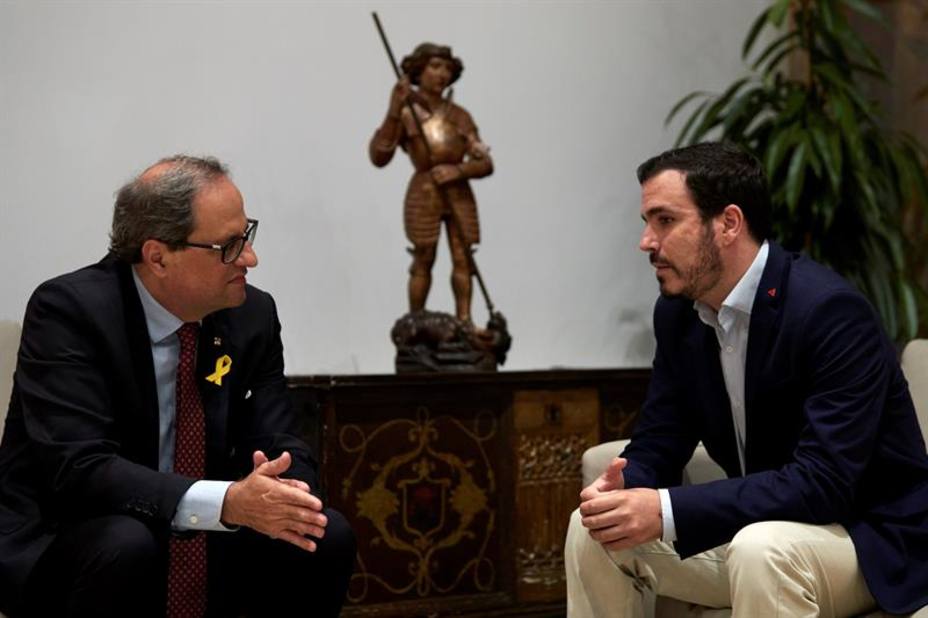 Garzón plantea a Torra una república federal para que Cataluña se quede en España