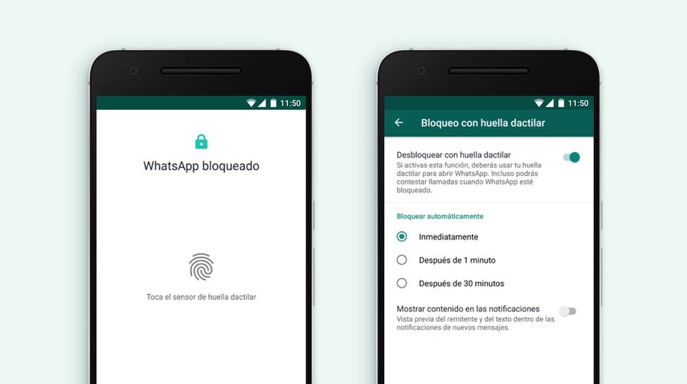 WhatsApp presenta su función de bloqueo mediante huella dactilar para dispositivos Android