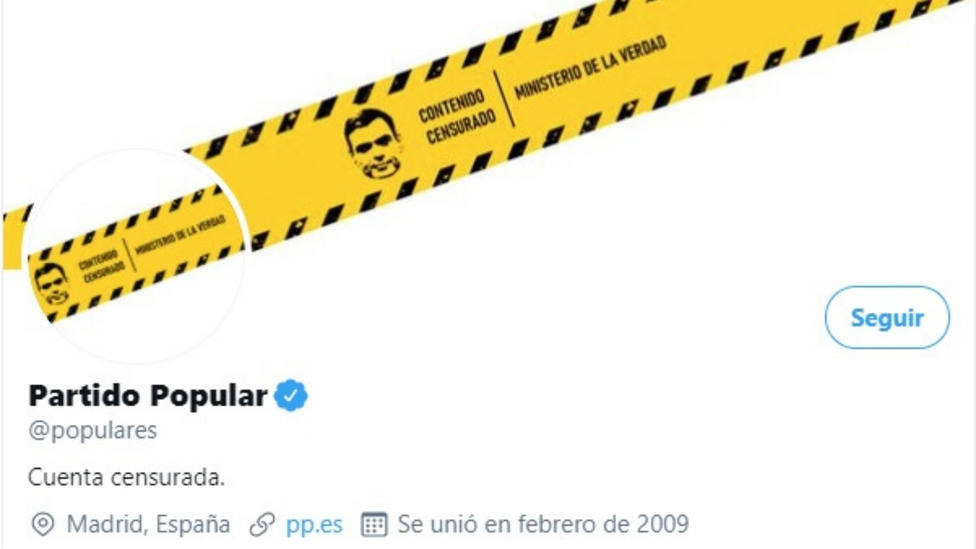 El PP sufre la censura del Ministerio de la Verdad: la campaña con la que denuncian a Sánchez