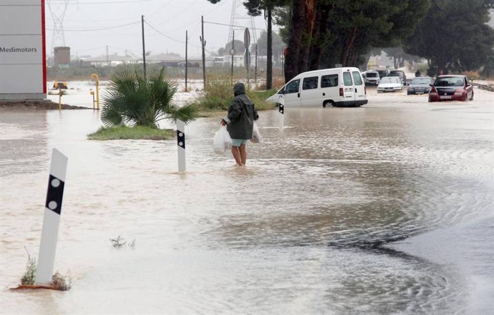 Orihuela, durante las inundaciones de la Vega Baja en septiembre de 2019