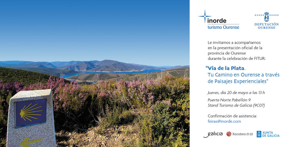 Invitación da presentación “Vía de la Plata, el camino en Ourense por paisajes experienciales”