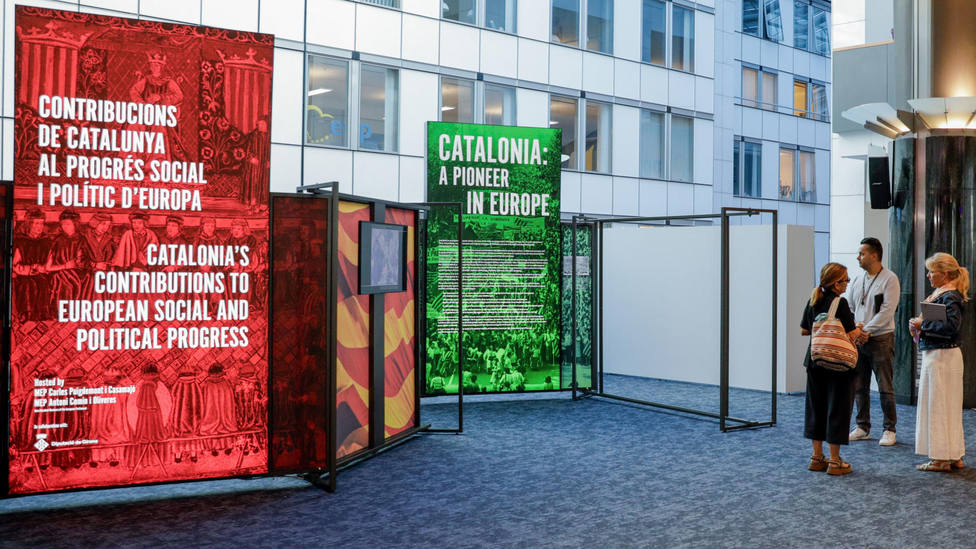 La exposición de Puigdemont y Comín en el Parlamento Europeo