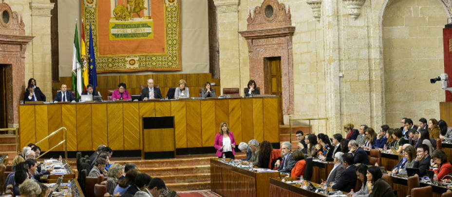 El Parlamento andaluz durante una sesión de control. Foto: Junta de Andalucía