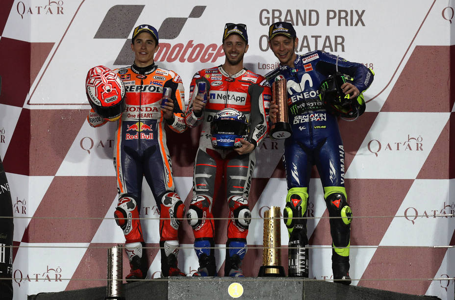 Dovizioso y Márquez, primero y segundo en el GP de Catar (Reuters)