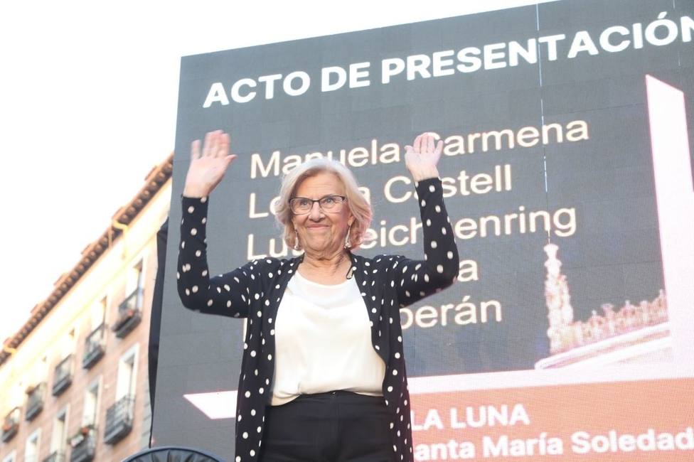 La candidata de Más Madrid, Manuela Carmena