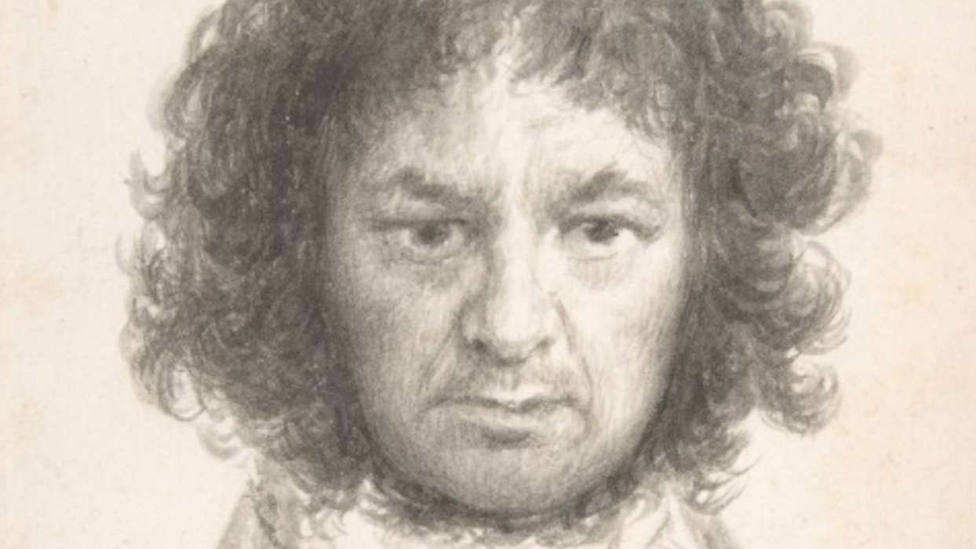 Autorretrato, uno de los dibujos de Goya que se pueden ver en la exposición que clausura el bicentenario