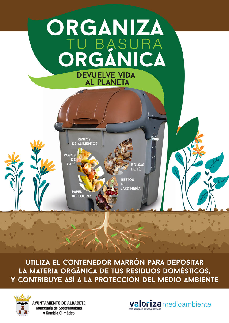 Cartel Valoriza / Campaña basura orgánica