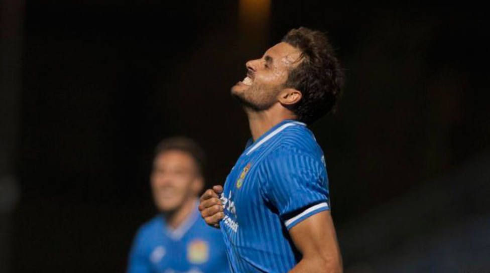 Pedro León celebra el gol al Cartagena (LaLiga)