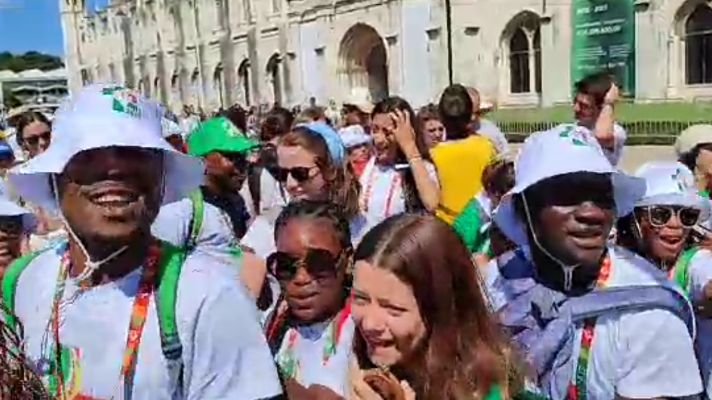 Jóvenes peregrinos de Guinea Ecuatorial