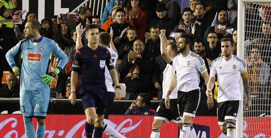 Cheryshev, autor del gol de la victoria del Valencia ante el Espanyol. (FOTO - @LaLiga)