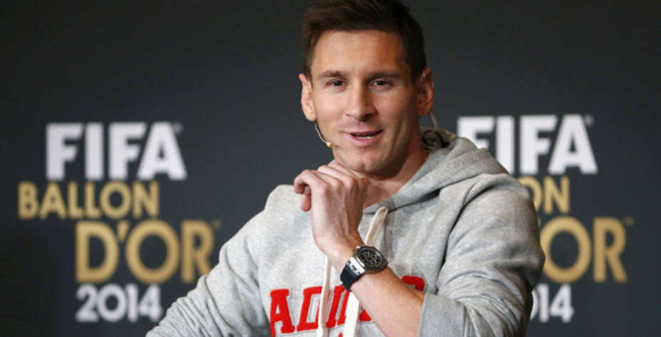 Messi, en la rueda de prensa del Balón de Oro (FIFA)
