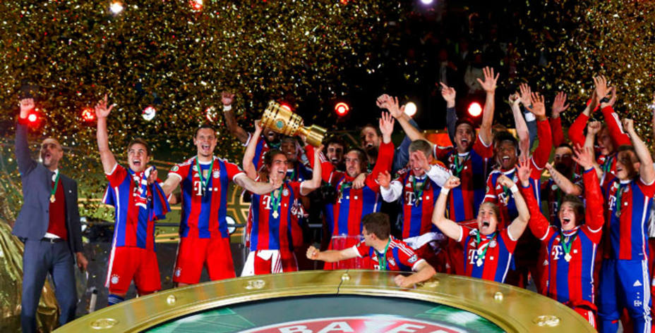 El Bayern celebra el título de Copa (Reuters)