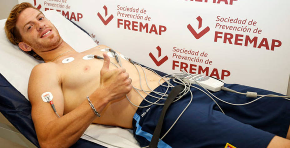 Ansaldi pasó el reconocimiento médico con el Atlético el pasado lunes. Foto: ATM.