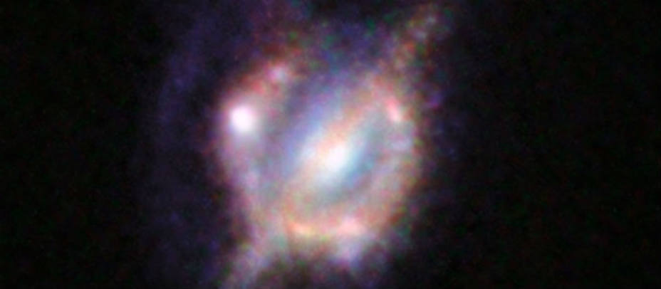 Imagen de la colisión de las galaxias. eso.org